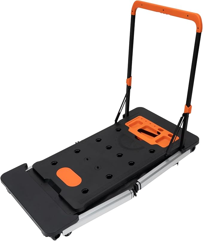 7 in 1 Foldable Multifunctional Workbench 330lbs/551lbs Capacity Height Adjustable Work Table with 4 Wheels Portable Transport Cart, Handcart for Warehouse Garage