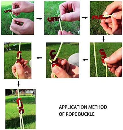 Tent Wind Ropes with Tensioners Cord Adjuster, 4pcs 13ft Reflective Rope for Camping, Hiking, Canopy Shelter, Outdoor Activity(Black)