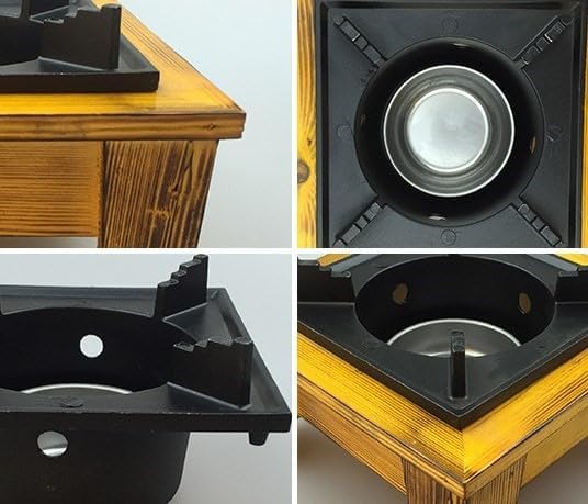 Jerliflyer Alcohol Wood Stove,Japanese Portable Stove Belly Stove for Outdoor Picnic for Soup Pot Roasting Pan Kettle