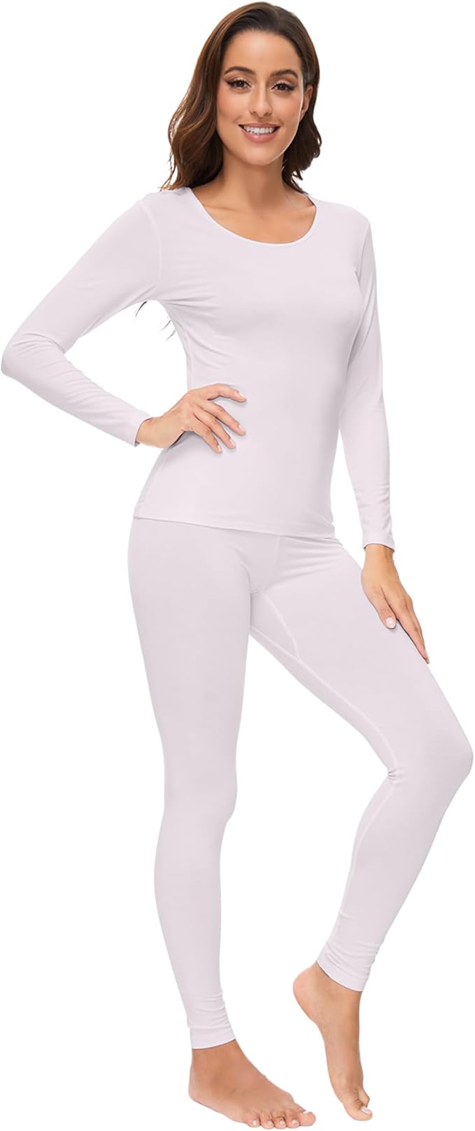 WiWi Soft Viscose from Bamboo Underwear for Women Thermal Long Johns Sets Super Warm Base Layer Top Pants Pajamas Set S-3X