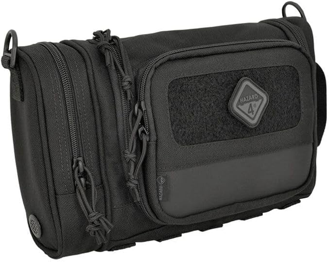 HAZARD 4 Reveille: Rugged Grooming Kit/Heavy-Duty Toiletry Bag - Black, 11.8 x 8.3 x 4.7 inches