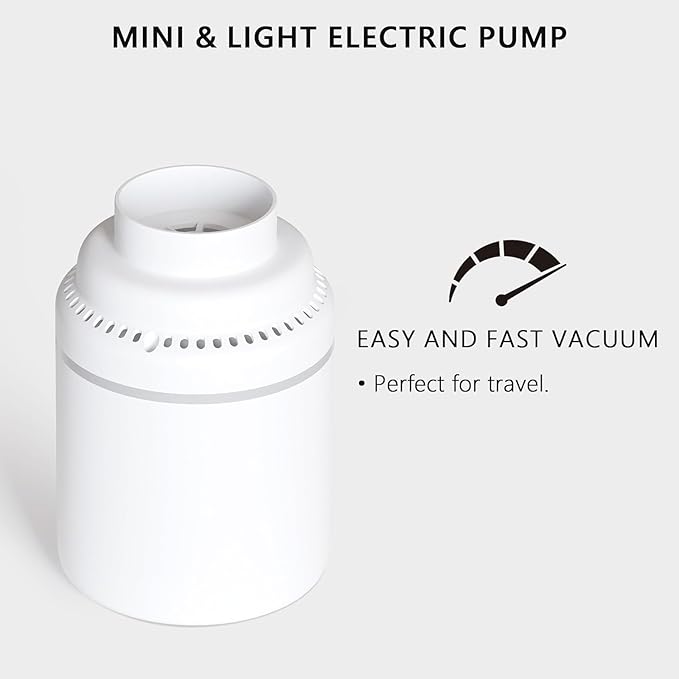 SUOCO 8 Combo Vacuum Storage Bags with Electric Pump, (2 Jumbo, 2 Large, 2 Medium, 2 Small) Travel Clothes Space Saver Bags, Compression Airtight Seal Bags for Clothing, Pillows, Comforters, Blankets