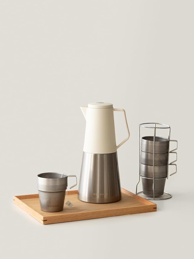 WENSHUO Outdoor Mug,Double Wall Insulated Small Camping Cup,Vintage Stainless Steel,11 fl oz (325 ml)