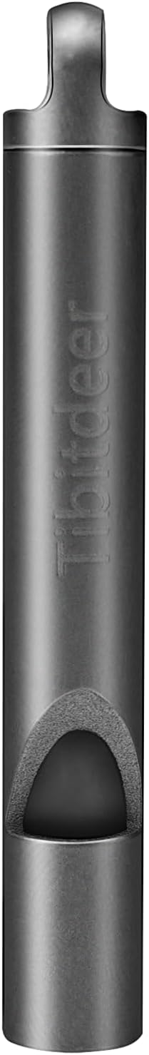 Titanium Emergency Whistle, 120db Safety Whistle with Keychain Rings for Outdoor Camping Hiking Boating Backpacking Fishing Kayak Kids Rescue Signaling Loud Survival Whistle