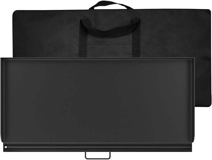 Griddle for Camp Chef 14" 2-Burner Stove Cooking Systems, Professional Carbon Steel Flat Top Griddle with Carry Bag for Camp Chef Outdoor Cooking Equipment, 14 x 32 Inch, Black