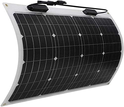 Renogy Flexible Solar Panel 50 Watt 12 Volt Monocrystalline Ultra-Flexible Bendable Mono Off-Grid Charger for Marine RV Cabin Van Car Boat Curve Surfaces