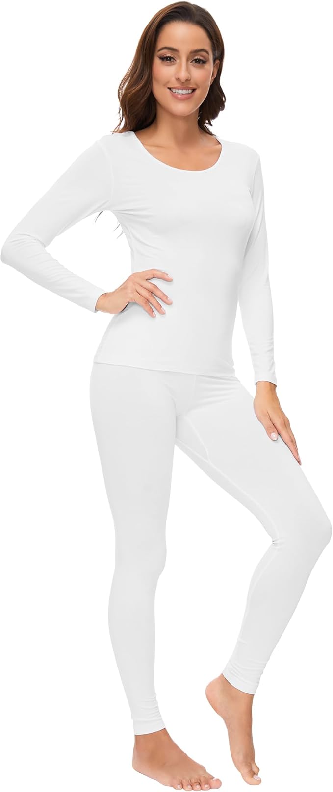 WiWi Soft Viscose from Bamboo Underwear for Women Thermal Long Johns Sets Super Warm Base Layer Top Pants Pajamas Set S-3X