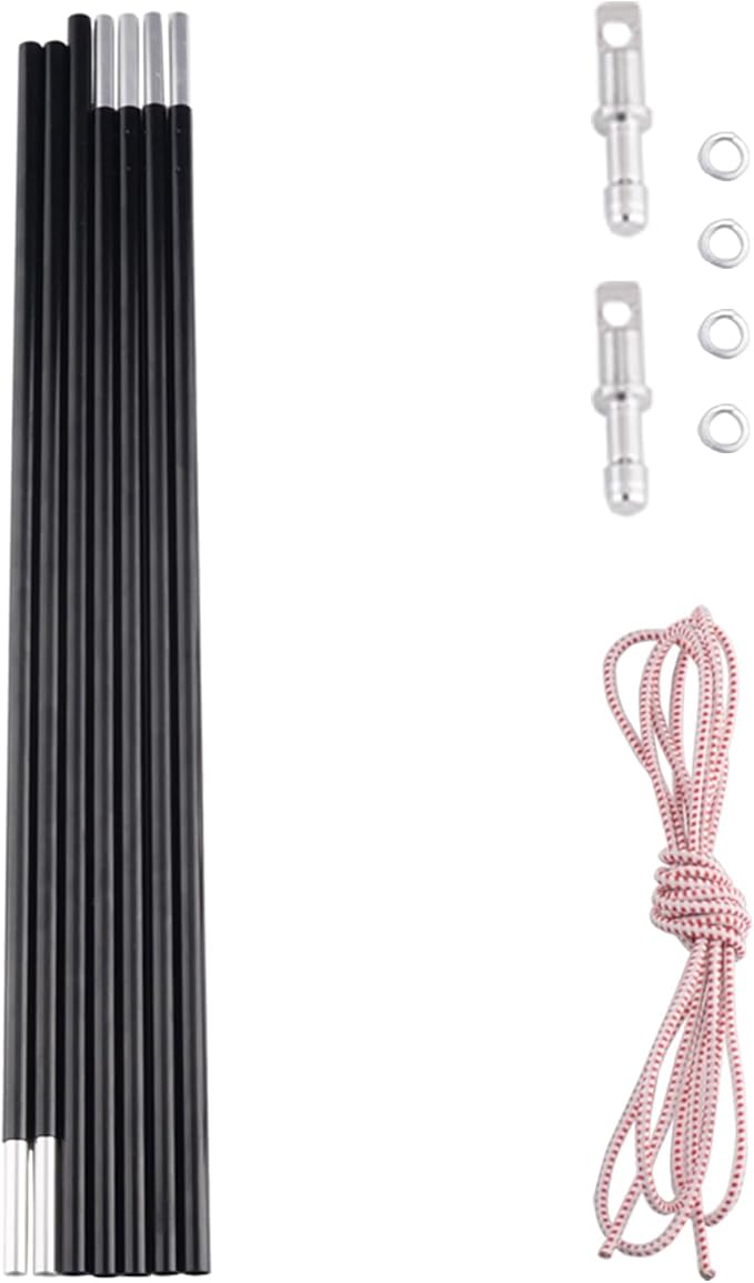 Aluminum Tent Poles Replacement, Fits Both Female and Male Ends, Lightweight Tent Pole Repair Kit, 7001 Aluminum Alloy T6 Heated