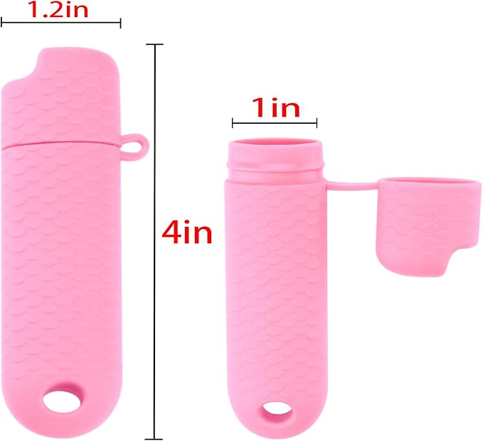Waterproof Lighter Case Cover Holder for BIC Regular Lighters Sleeve Type J6 Outdoor Survival Multipurpose Seal Lighter Pouchfor Hiking and Camping (Pink, 2)