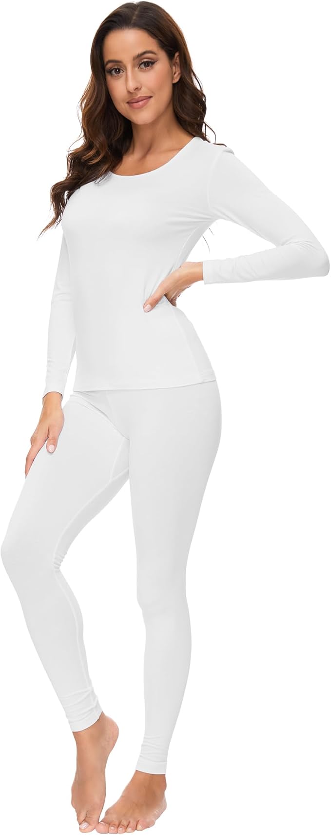 WiWi Soft Viscose from Bamboo Underwear for Women Thermal Long Johns Sets Super Warm Base Layer Top Pants Pajamas Set S-3X