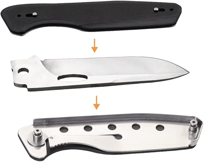 Roxon S502U Upgraded Phantasy Folding Pocket Knife, G10 handle Survival Gear Pocket Tool EDC Knife Replaceable Knife Blade with Pocket Clip for Camping Hiking