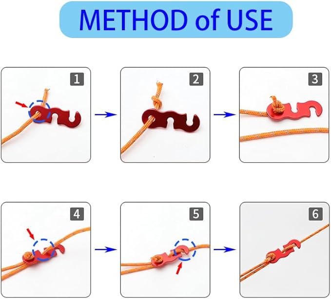 Guyline Tensioner Aluminum Alloy Paracord Rope Tightener, Camping Rope String Tightener of Outdoor Tent Camping Hiking Backpacking Activity Accessories 27pcs