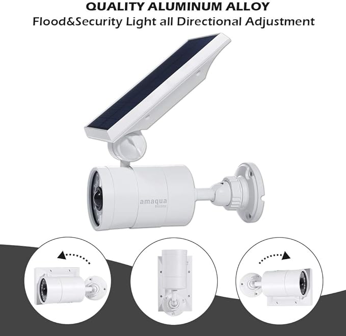 Solar Motion Sensor Lights for Outside 1400-Lumen 9W(110W Equ.) Aluminum Outdoor Solar Motion Flood Security Spotlight for Garden Driveway Garage Deck, 2-Year 100% Free Warranty(White 2 Pcs)