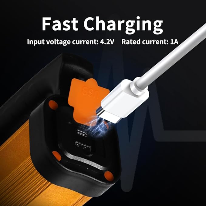 Super Bright Flashlight 1400LM 6800mAh Handheld Spotlight,50H Long Lasting Rechargeable Spotlight IP67 Waterproof Bright Flashlight Lightweight for Camping Hiking Boating(Aluminium head ring)