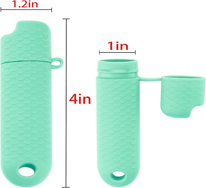 5 Pcs Waterproof Lighter Case Cover Holder for BIC Regular Lighters Sleeve Type J6 Outdoor Survival Multipurpose Seal Lighter Pouchfor Hiking and Camping (Cyan, 5)