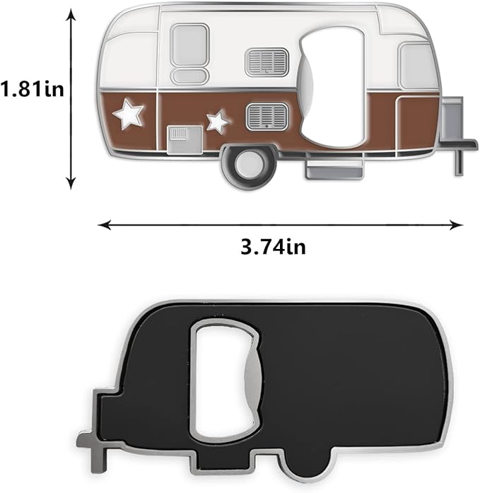 Magnetic Rv Bottle Opener with Cap Cather, Unique RV Gift Set,Magnets Sticker to Fridge for Easy Storage,Perfect Camping Accessories Beer Gift Ideas for Camper Lover,Cool Rv Gadgets