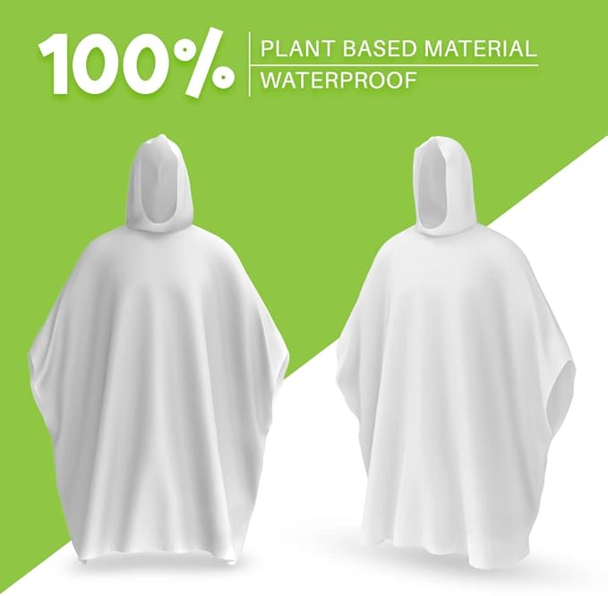 Hagon PRO Disposable Rain Ponchos for Adults (5 Pack)