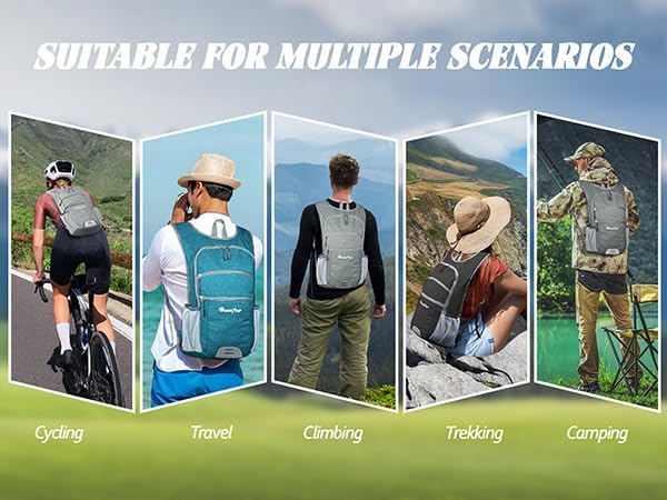 Seektop 20L Hiking Backpack Ultra Lightweight Waterproof Travel Backpack Packable Small Outdoor Bag Foldable Day Pack for Women Men