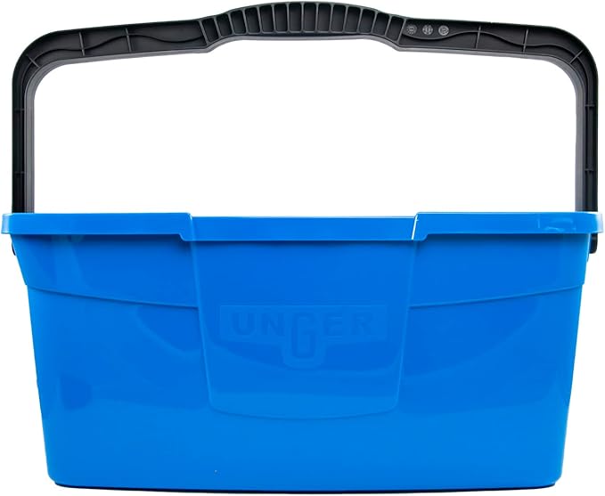 Unger Professional 3 Gallon Bucket – Compact Cleaning Bucket, Comfort-Grip Handle, 2 Pour Spouts, Portable Cleaning Supplies, Plastic Mop Bucket for Floor, Window & Household Cleaning