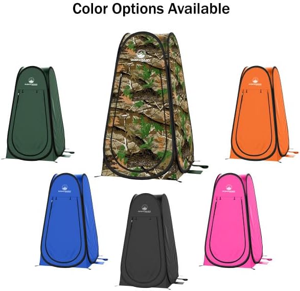 Pop Up Pod - Privacy Shower Tent, Dressing Room, or Portable Toilet Stall with Carry Bag for Camping, Beach, or Tailgate by Wakeman Outdoors (Camo)