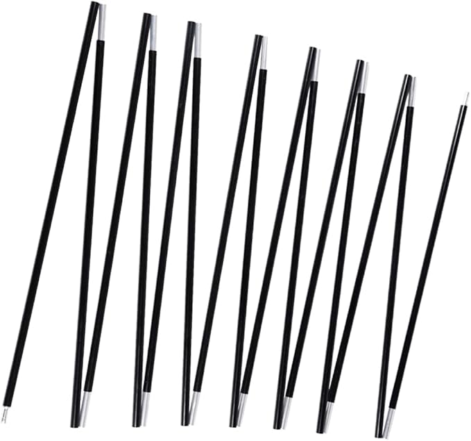 Aluminum Tent Poles Replacement, Black Pre-Assembled Tent Pole, 7001 T6 Heated Camping Tent Rod
