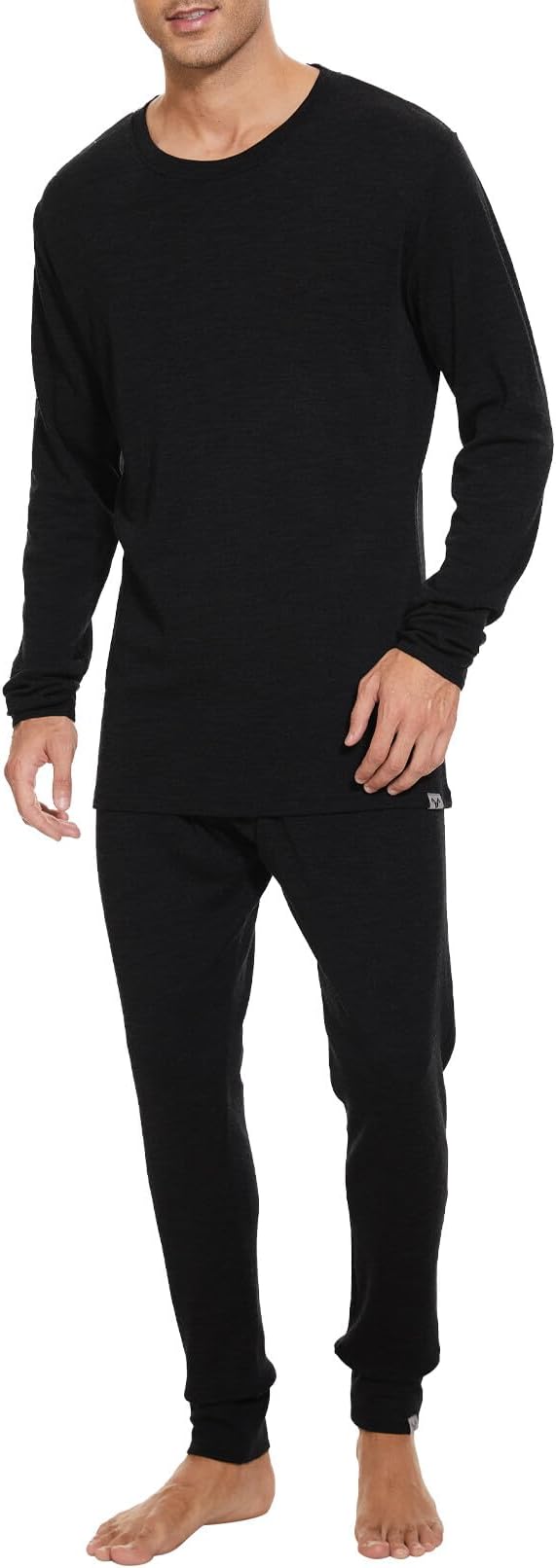 MERINNOVATION Merino Wool Base Layer Set for Men 100% Merino Wool Thermal Underwear Long Sleeve