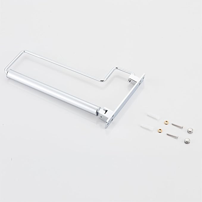 NEWRAIN Chrome Clothes Drying Rack, Wall Mounted Swing Arm Hanger for Laundry Room, Garage, Indoor & Outdoor Use