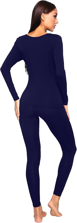 WiWi Soft Viscose from Bamboo Underwear for Women Thermal Long Johns Sets Super Warm Base Layer Top Pants Pajamas Set S-3X