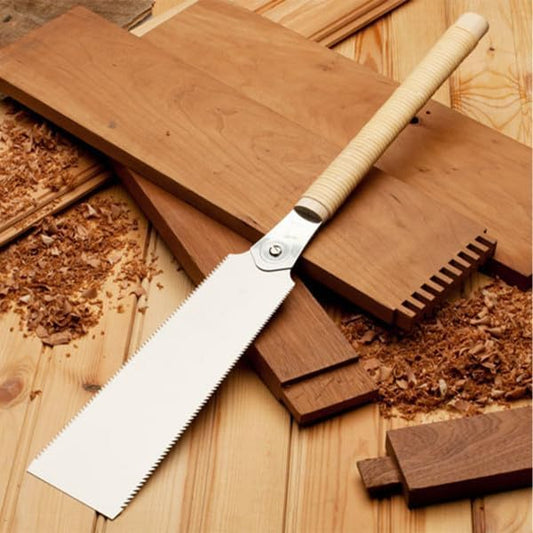 Ryoba Japanese Pull Saw - 9.5” Hand Saw for Wood Cutting with Flexible Double Edge Replaceable Blade - 15 TPI Crosscut and 7-10 TPI Rip Cut - Japanese Saws for Woodworking Tools by Kings County Tools