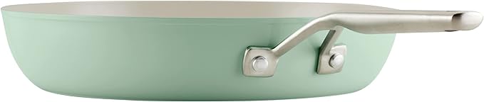 KitchenAid Hard Anodized Ceramic Nonstick Frying Pan/Skillet, 12.25 Inch, Pistachio