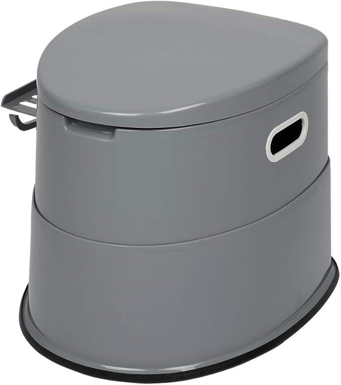 Outvita Portable Toilet, Outdoor Lightweight Porta Potty with Detachable Inner Bucket Removable Toilet Paper Holder for Camping Boat RV Hiking Living Room