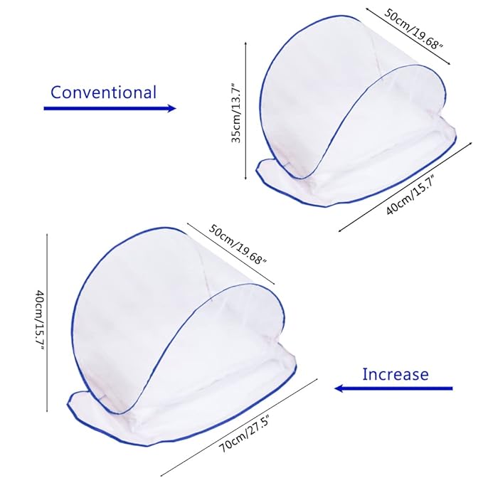 Mini Foldable Net for Head Ultralight Up Net Tent for Bedding Camping Travel Patio, Sleeping Bag Net Head Mini Folding Net 48g (S)