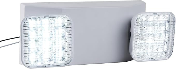 LED Emergency Lights for Business Home Power Failure,4Hours 300lm Automatic Battery Backup,Rechargeable Emergency Exit Lighting Fixtures,Hardwired, UL 924 AC85-277V