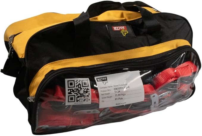 Mytee Products 8.75' x 10' Heavy Duty Cargo Net for Pickup Truck Bed with D Rings Tie Down Fittings - Durable Truck Bed Cargo Net with 6 Cam Buckle Tie Down Straps for Adjusment