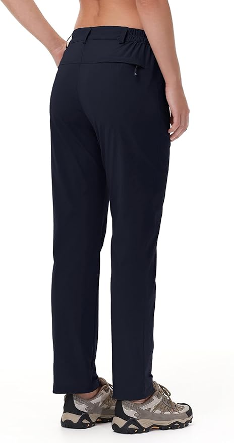 TBMPOY Women's Lightweight Hiking Pants Water Resistant Quick Dry Travel Work Outdoor Fishing Pants Zipper Pockets