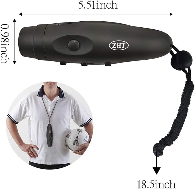 ZHT Electronic Whistles for Referees with USB Charging, 3 Tone High Volume Emergency Whistle for Referee Coaches Teacher, Outdoor Camping Hiking Boating Safety Whistles with Lanyard