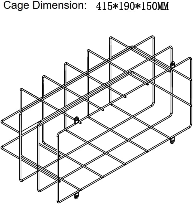 TANLUX LED Emergency Light with Wire Guard, Protective Coated Steel Wire Guard with Emergency Light