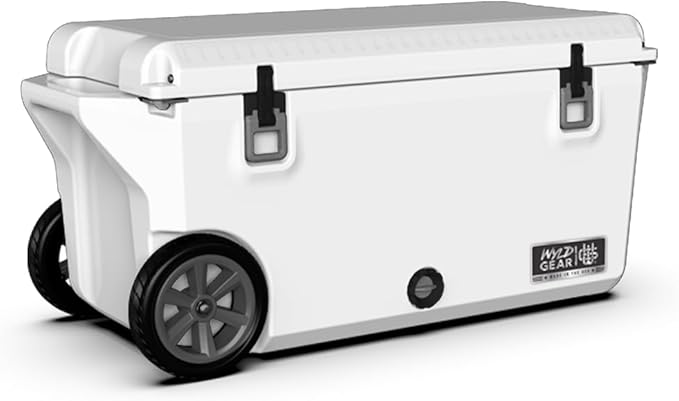 Wyld Gear 75qt Freedom Series Cooler with Wheels – Durable, High-Performance Ice Retention, Portable with Tow-and-Stow Handle – Ideal for Outdoor Adventures, Tailgating, and Camping