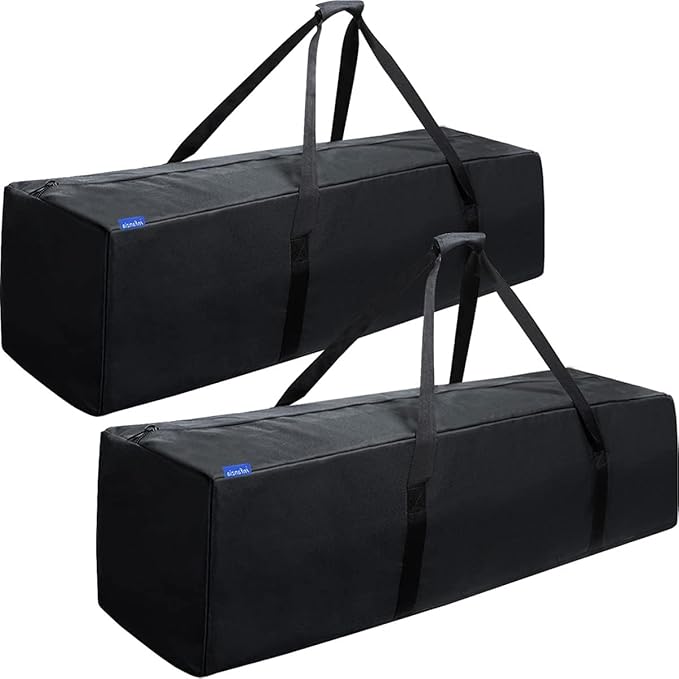 INFANZIA 41 inch Duffel Travel Sports Equipment Bag, 2PCS Long Luggage Bag with Upgrade Zipper Water Resistant, Extra Large Foldable Storage Bag for Camping, Tent, Tripod, Fishing
