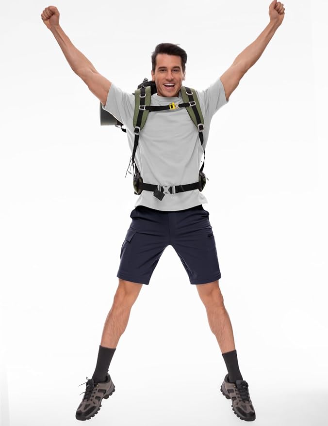 Wespornow Men's-Convertible-Hiking-Pants Quick Dry Lightweight Zip Off Breathable Cargo Pants for Outdoor, Fishing, Safari