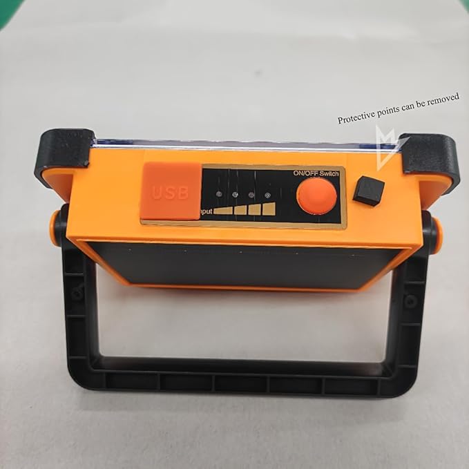 120W LED Solar Work Light, 144 LED 10000LM Portable Flood Light with Stand, 4 Modes Rechargeable, IP65 Waterproof Outdoor Working Light for Camping, Fishing, Car Repair & Mechanics (1)