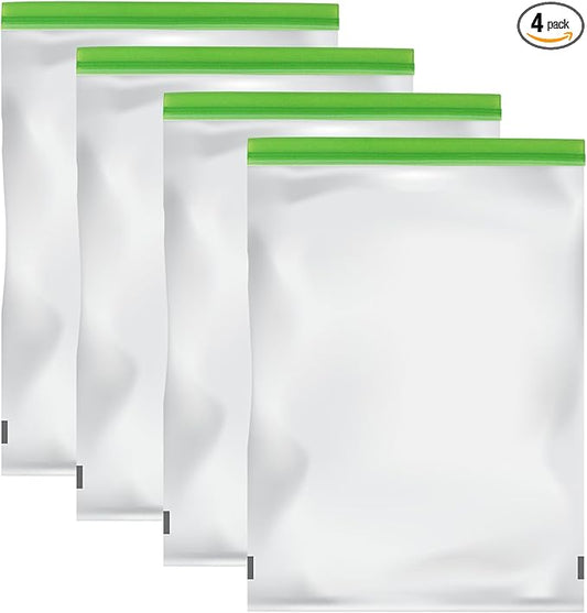 Odor Proof Storage Bags-28x20 Inch, Reusable Double-Tracked Zip Closure Barrier Storage Bags Lock in Odors Keep Contents Fresh and Waterproof, Large No-Odor Bear Bag fit Camping(4 Pack)