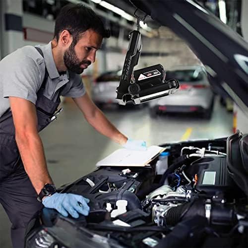 Cordless 25W 4000lm LED Magnetic Work Light Compatible for Makita, Dewalt, Milwaukee, Bosch, Black and Decker, Porter Cable, Stanley 18-20V Battery, Black (AC Power Adapter Included)