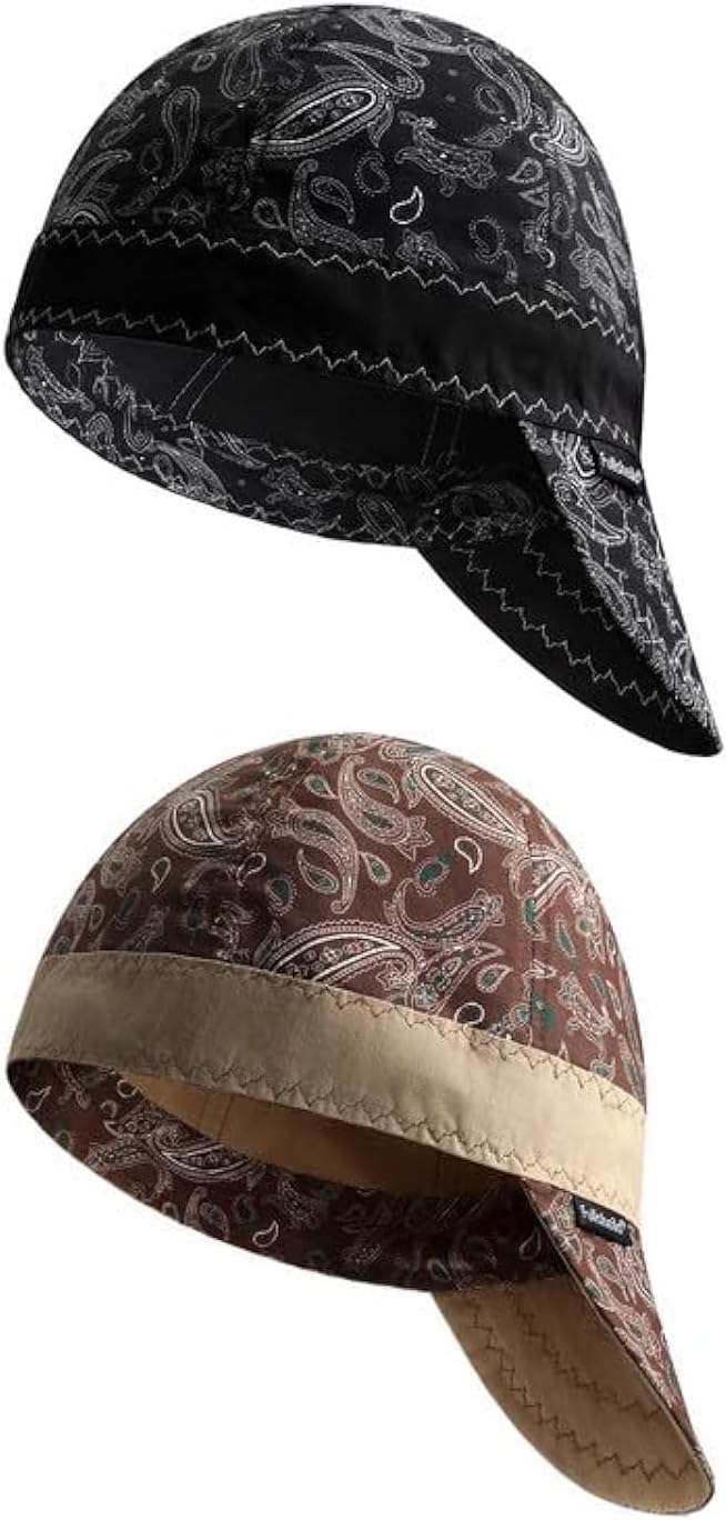 Fullsheild Reversible Welding Cap, Lightweight Cotton Comforts for Safety and Protection, FR 6 Pannel Printed Caps