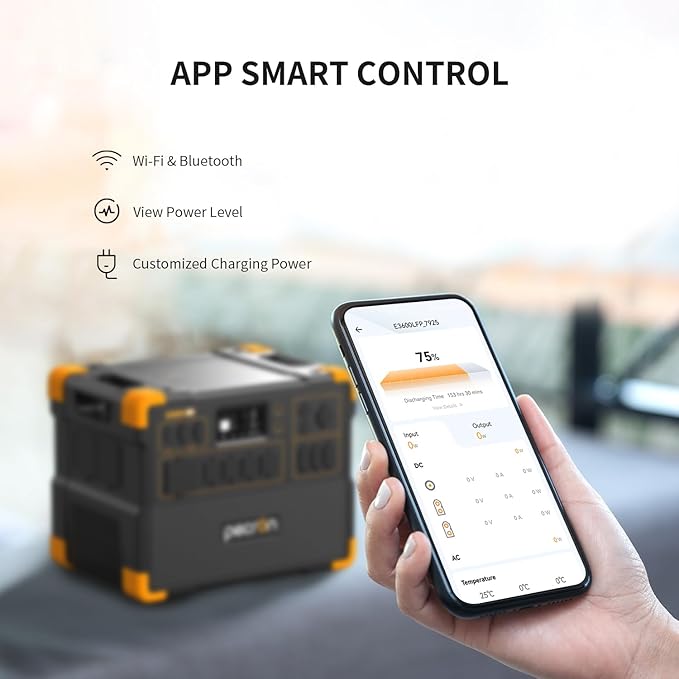 pecron Portable Power Station 3072Wh E3600LFP with 4xEP3000-48V(3072Wh) Expandable to 15360Wh, 5x3600W AC Outlets Power Station, LiFePO4 Battery Backup Solar Generator for RV, Camping, CPAP, Emergency