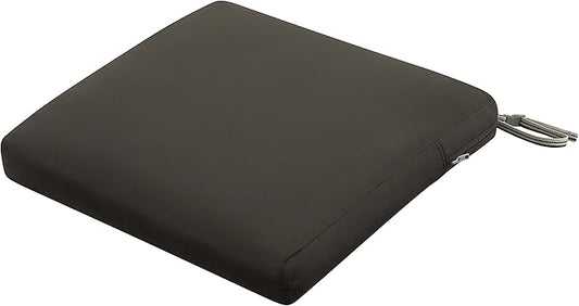 Classic Accessories Ravenna Water-Resistant 19 x 19 x 3 Inch Patio Seat Cushion, Espresso, Chair Seat Cushion