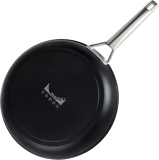 MsMk 7 inch Small Frying Pan Skillet, Carbonize also Non-Stick Saute Pans, PFAS & PFOA Free Non-Toxic, Scratch-resistant, for Induction, Ceramic and Gas Cooktops All Stovetops, Dishwasher & Oven Safe