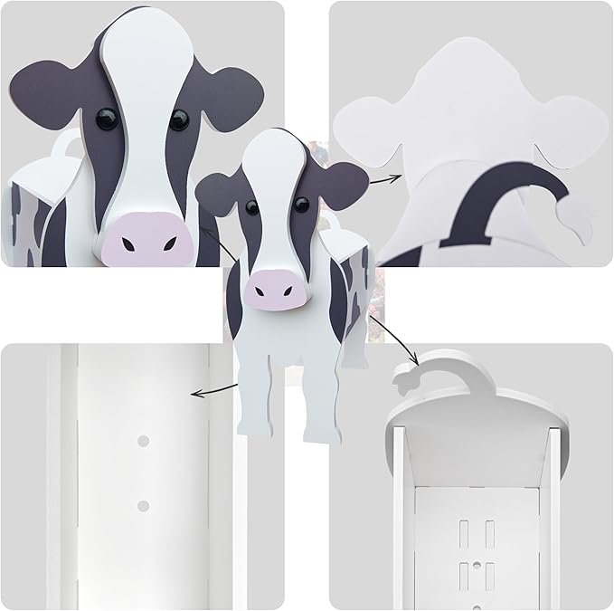 Dairy Cow Planter, Pet Shape Garden Pots Plant Pots for Indoor/Outdoor Gardens Decoration, Cute, Surprise Gifts/Souvenirs for Pet Lovers(Large)