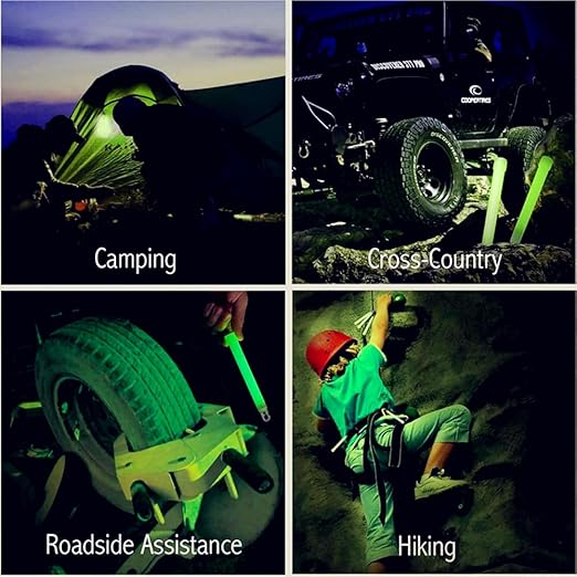 Glow Fever Super Bright Emergency Safety Military Grade Glow Sticks with 5 Minutes Duration. Great for Concerts Live Events, Camping, Dancing, Weddings and Summer Vacation (Green, 10PCS)