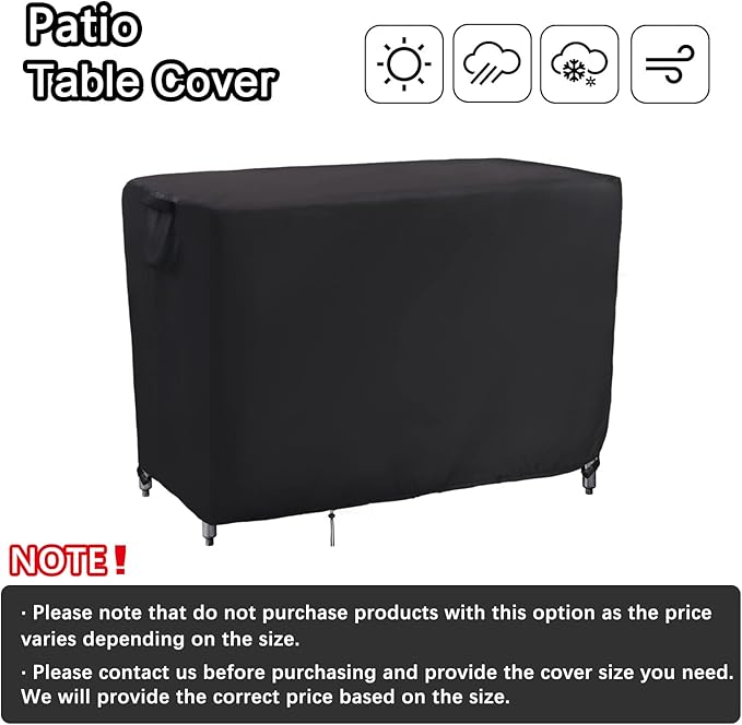 Kingling Custom Dust Cover for Patio Tables, Personalized Covers Waterproof Protective Cover for Outdoor Table/Stainless Steel Table/Prep Table/Work Table…
